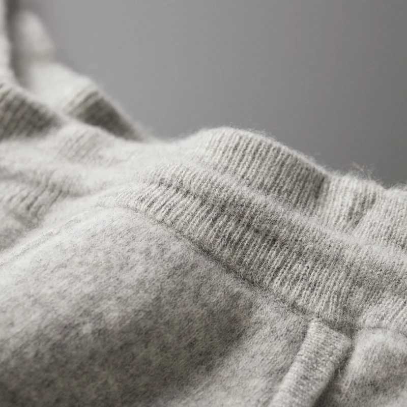 Autumn and Winter New 00% Cashmere Wool Pencil Pants Loose Clown Wool Knitted Casual Long Mens Pencil Pants W250318