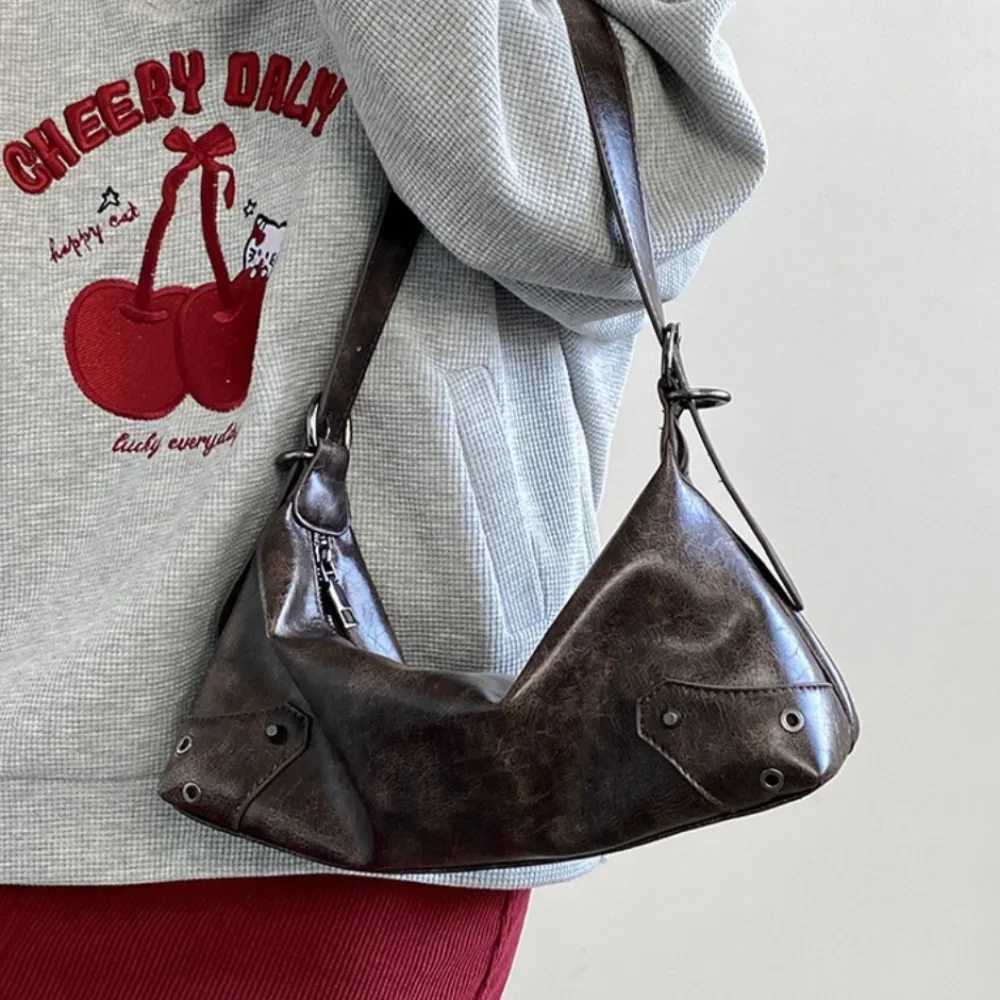 Pu leather Wen underwear bag cool Y2k girl retro small shoe bag simple Fem cross body bag handbag wallet Y250318
