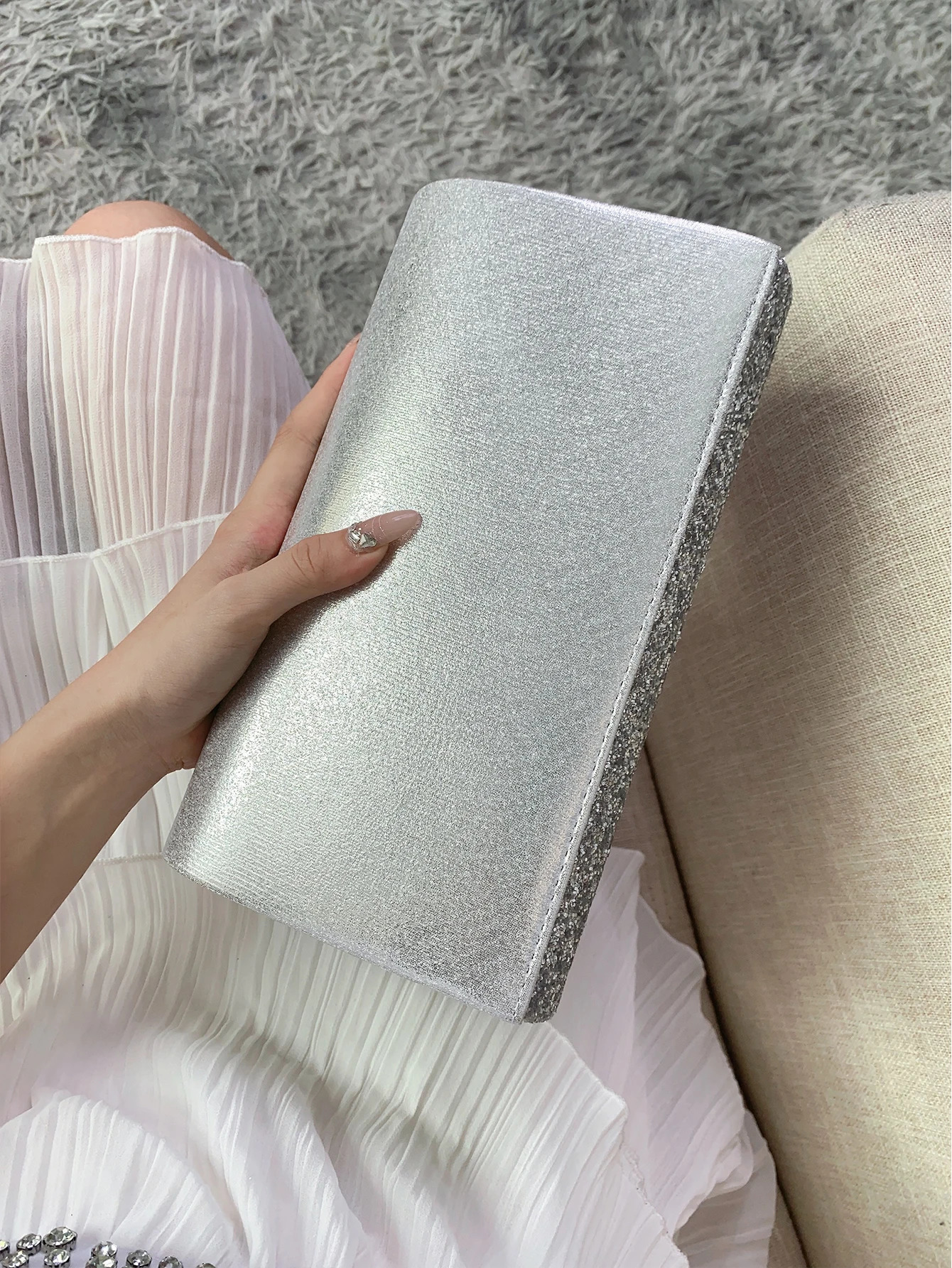Glitter BlingShiny Elegant And Fashionable Envelope Clutch Bag Party Wedding Handbag For Women Dinner Bag 250314