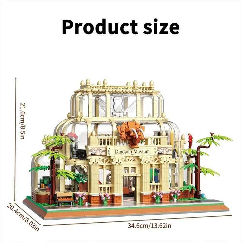 2788 pieces of dinosaur museum building blocks creative Ci street view dinosaur hall MOC model DIY building blocks boys toys children holiday giftsXJ2