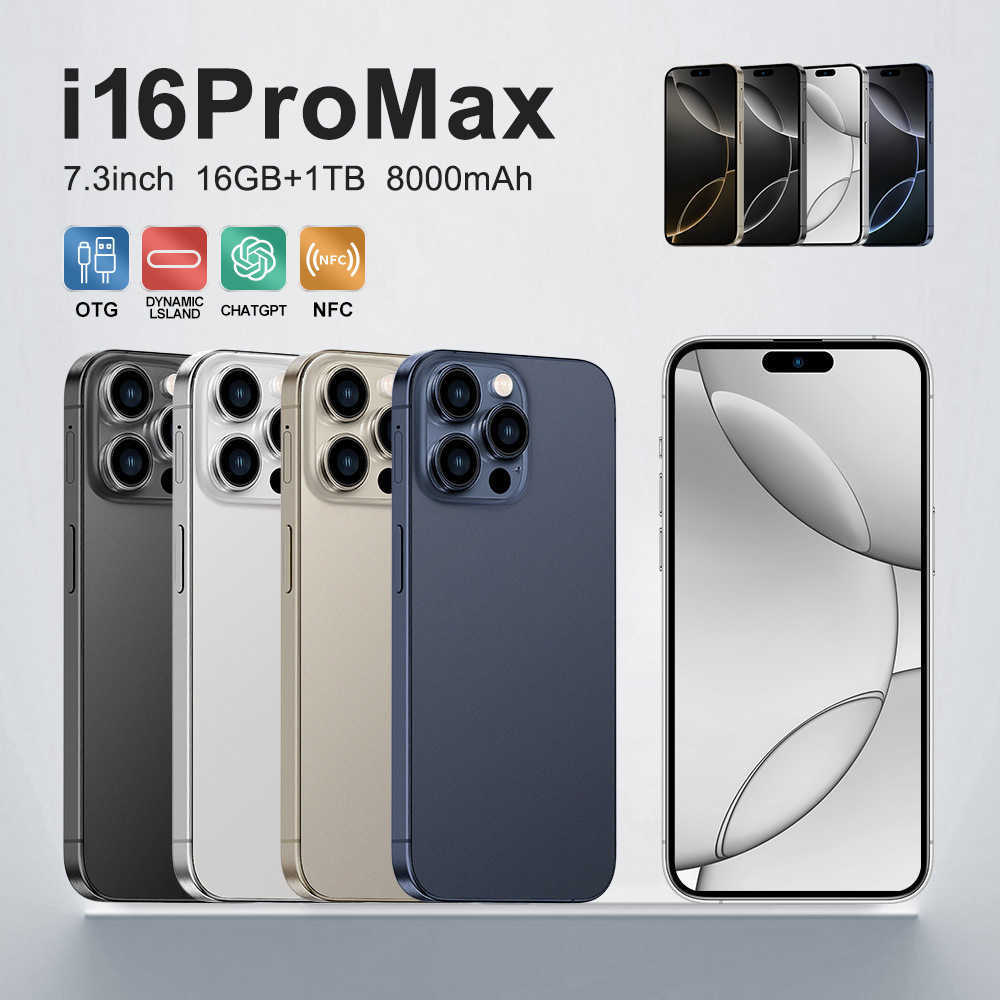 Smartphone with 5G Cell Phones New i16ProMax Smartphone 4G All Network Android Phone Available z250319