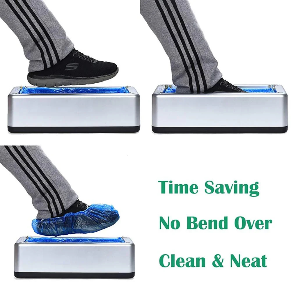 Automatic Shoe Cover Machine Waterproof Disposable Shoes Overshoes Dispenser Portable HandFree for Home Office 250318