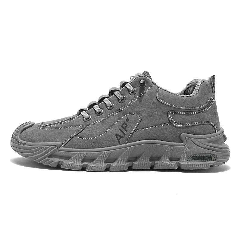 Spring new labor protection casual workwear board thick soled anti slip driving men's sports running shoes