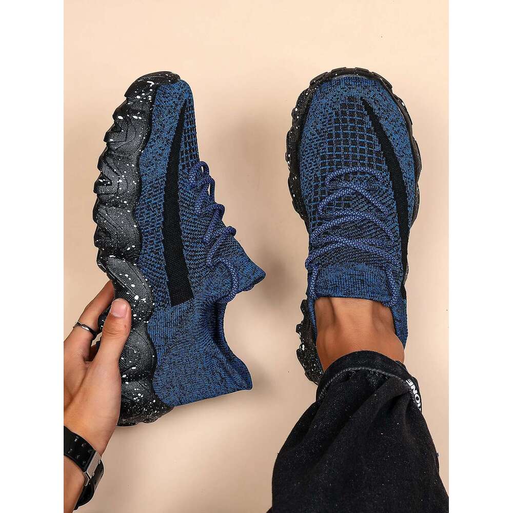 Men's breathable running fly woven mesh elastic socks and shoes in summer