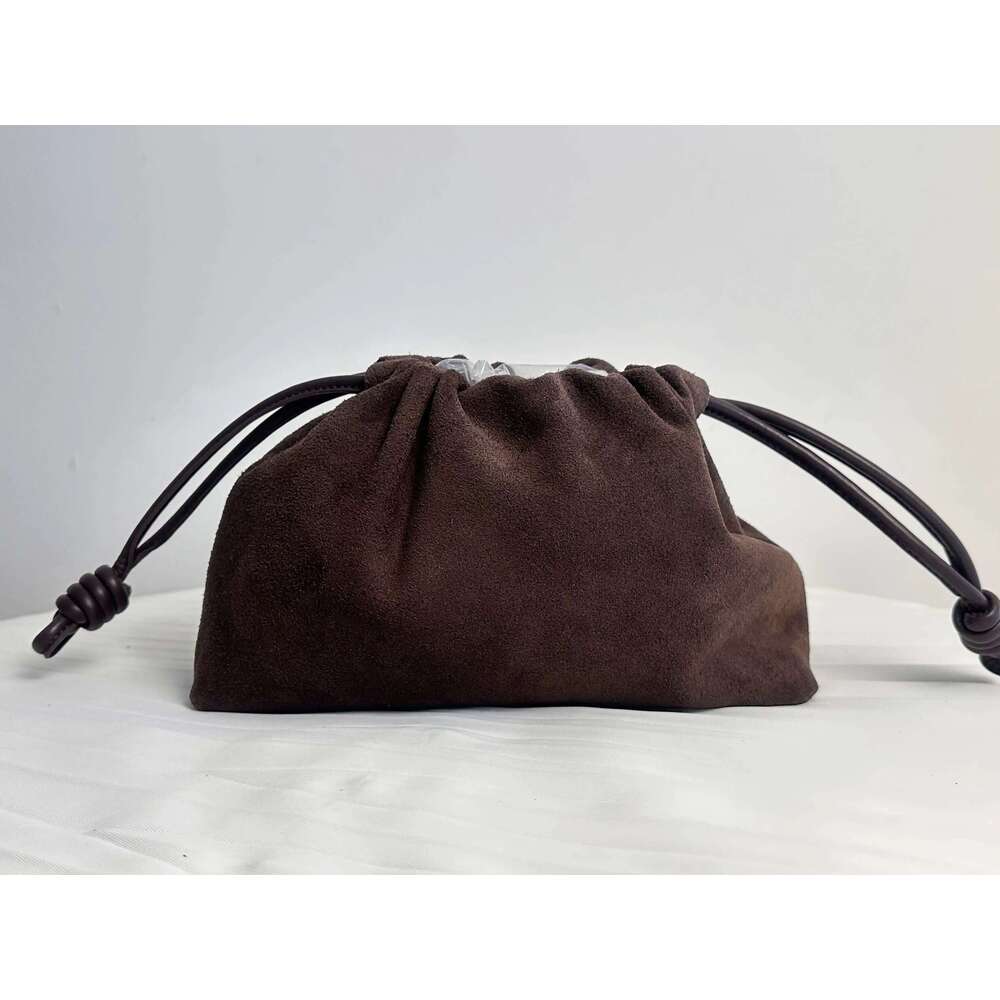 Natural Suede Leather Women Designer Handbag Pouch Clouds Shape Messenger Purses Matte Cowhide Tote