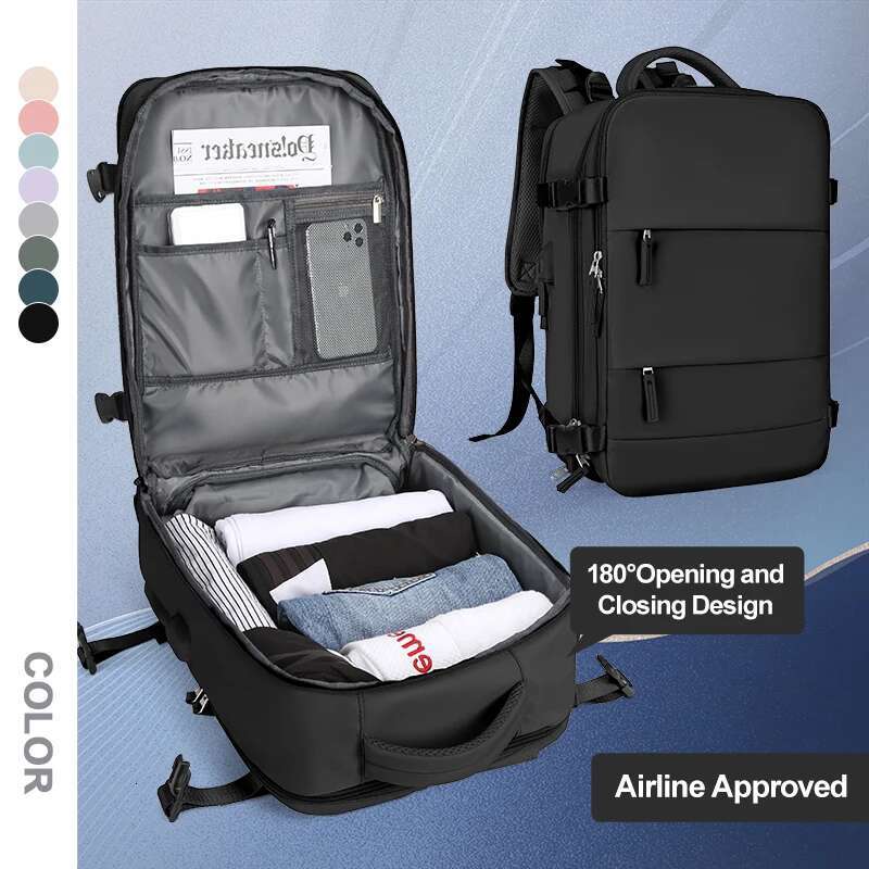 Large Travel For Men,Aire Flight Approved Waterproof Laptop Backpack,Anti Theft Carry On Backpack, Hiking Backpack