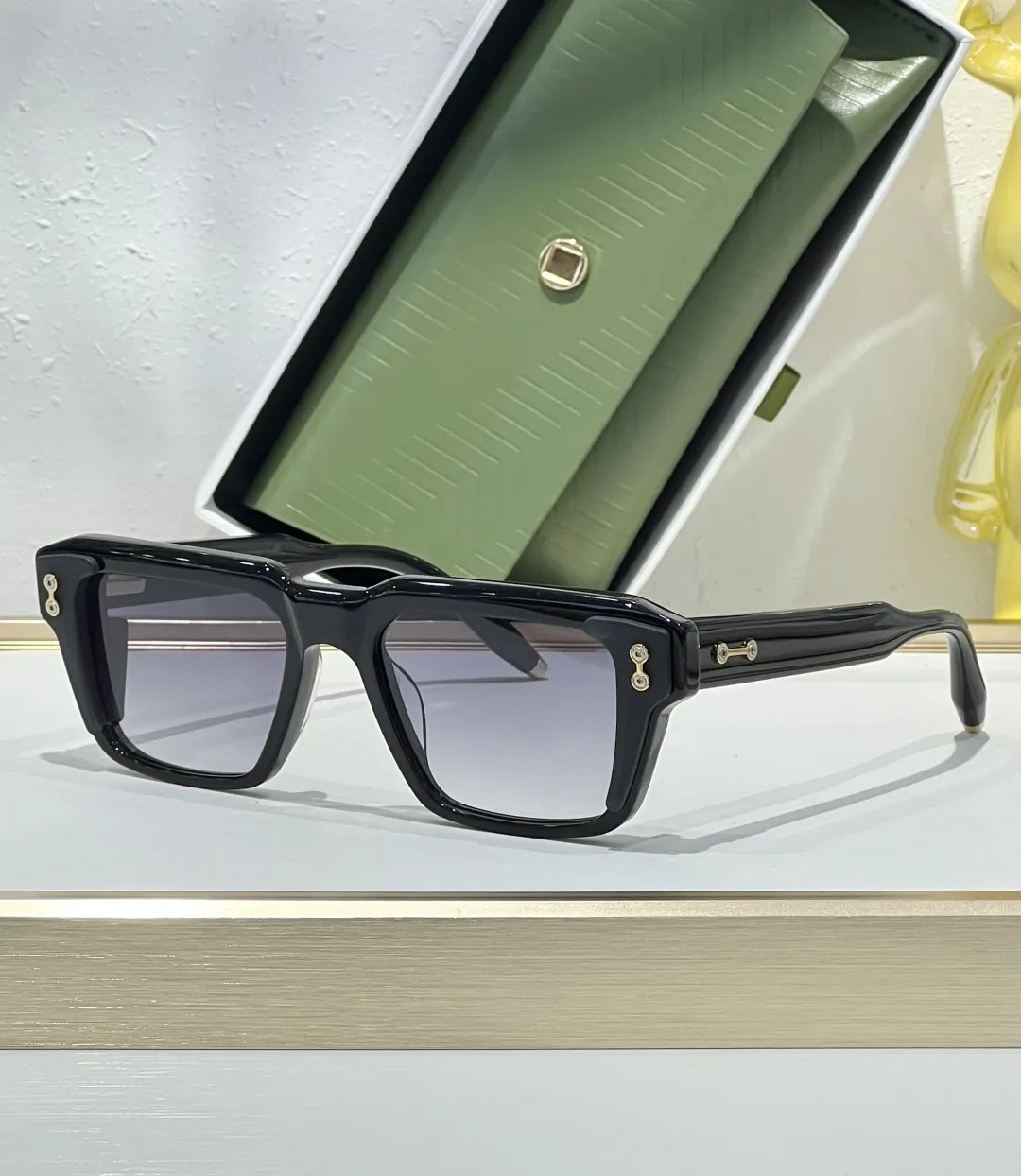 Designer AKONI Acetate Sunglasses for Men Women Top Quality Fashion Classic Eyeglasses UV400 Metal Frame Sunglass With Gift Box AKS-105 SIZE 54-20-142