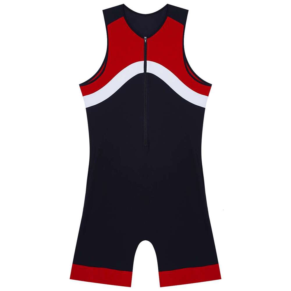 Iefiel men's one-piece swimsuit swimsuit shorts combination sports swimsuit spandex bodysuit swimsuit UPF 50+
