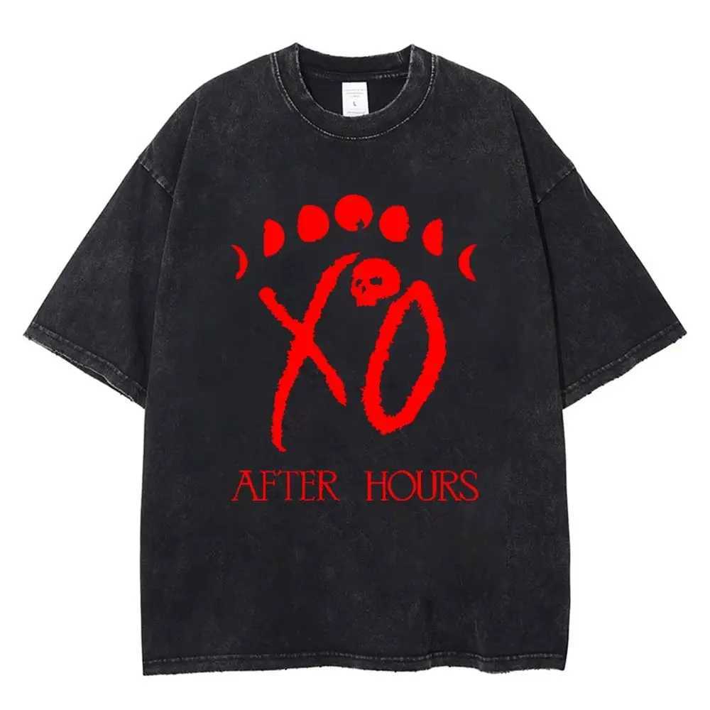 Print mens T-shirt summer retro wash T-shirt graphic T-shirt short sLeeved top mens clothing T-shirt Y2k clothingXJ250318