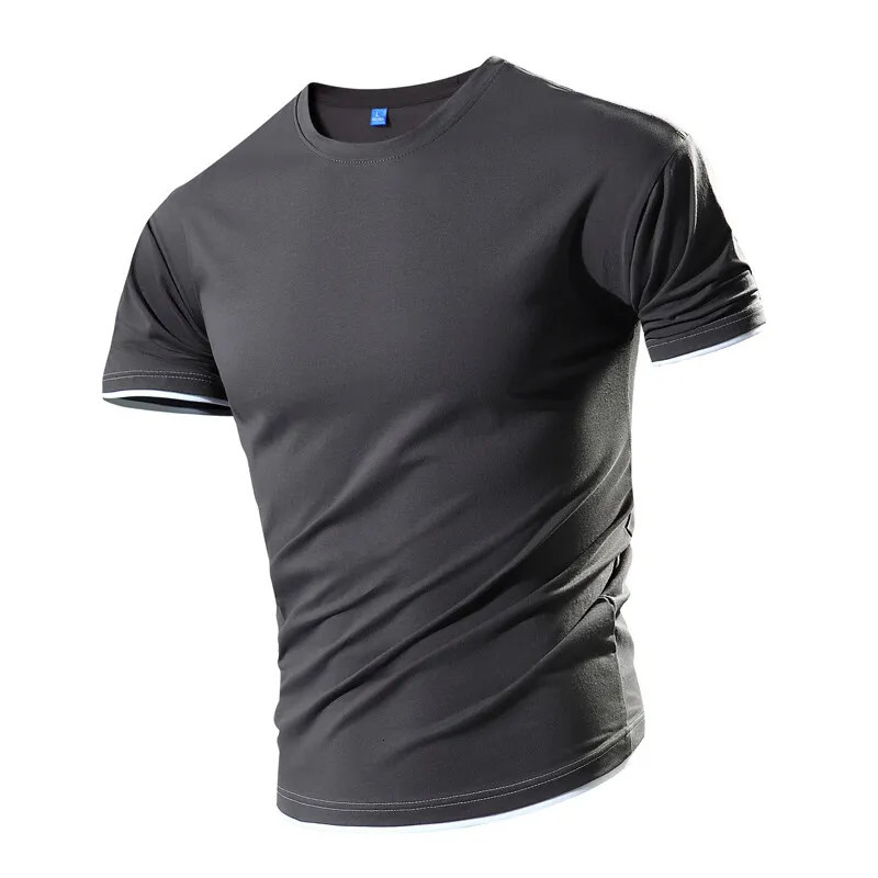 High Quality Cotton T-Shirts Men Basic Tee Casual T Shirt Oversized Tops Summer Unisex Short Tshirts Tees Men Clothing 250317