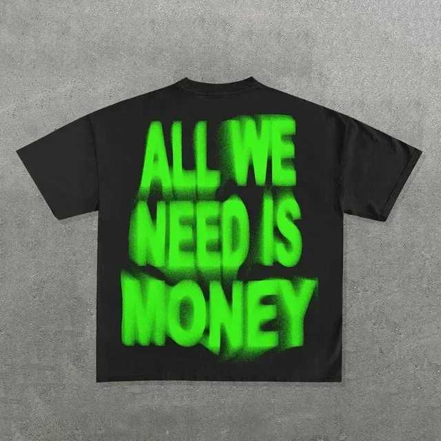 Street clothing Y2k T-shirt mens Harajuku hip-hop graphic print ultra-fine cotton round neck TShirt new Gothic short sleeved top InsT250318