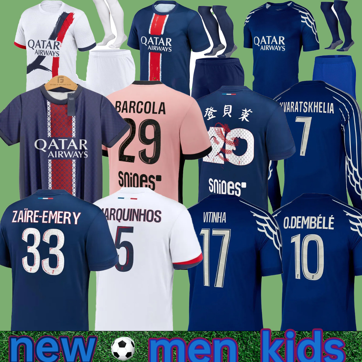 2025 2026 maillot de foot Kvaratskhelia soccer jerseys 4th JOAO NEVES HAKIMI football shirt 24 25 26 soccer jersey BARCOLA Zaire-Emery O.Dembele PARIS Fourth PSGES