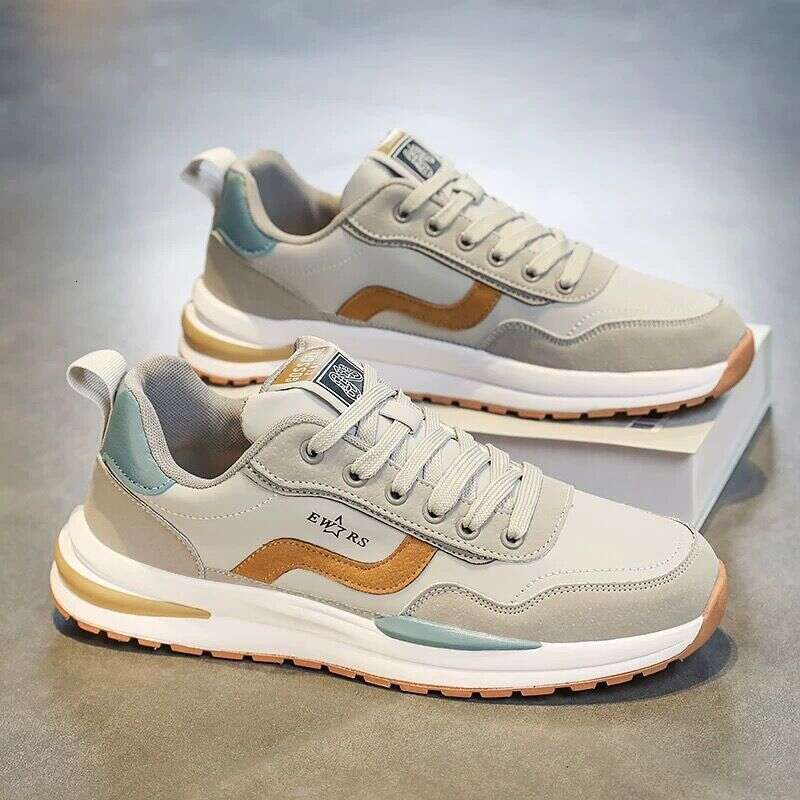 Breathable running sports and versatile casual shoes, Forrest Gump for men, 2025 spring thick soled men's dad trendy shoes