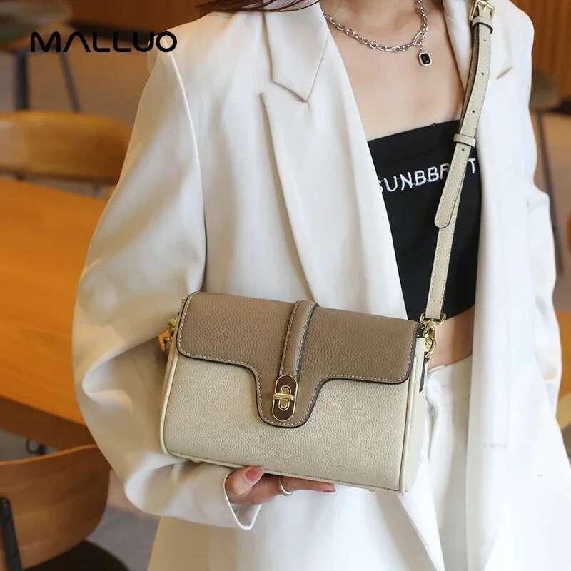 Female Cowhide Handbag High Women Natural Cow Genuine Leather Shoulder Bags Lady Fashionable Versatile Top Handle Bag