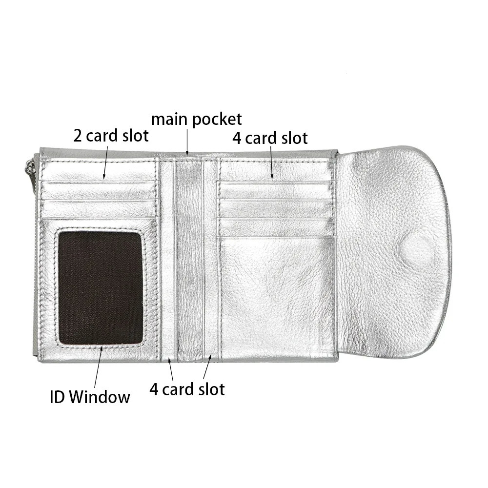 Short Genuine Leather Purse Women for Coins and Cards Soft Real Cow Leather Wallet Mini Ladies Clutch Money Bag 250317