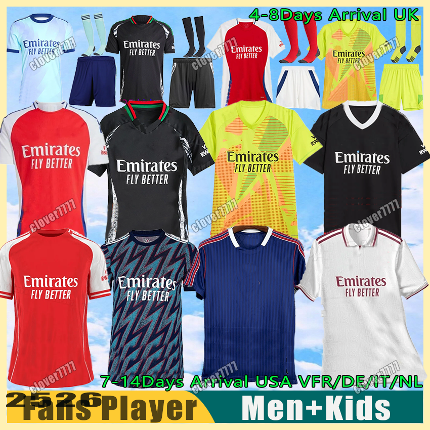 25 26 HAVERTZ arsen soccer jerseys SAKA NWANERI MERINO TROSSARD G.JESUS RICE ODEGAARD GABRIEL THOMAS CALAFIORI SALIBA football shirt men kids kits sets jersey