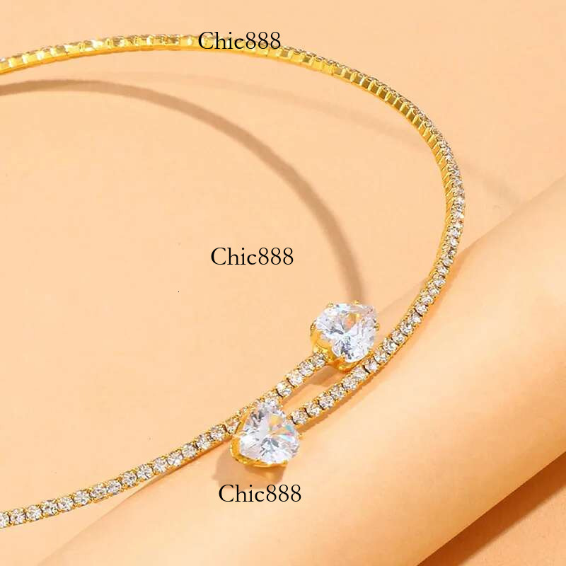 Fashion Rhie Heart Choker for Women Simple Open Collar Necklace Torques Jewelry Accessories