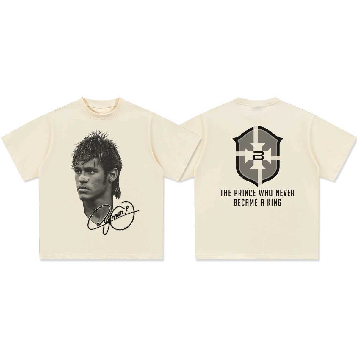Neymar American Star Print Cotton Short-sLeeved T-shirt Men Women Clothing Athleisure Print Fashion Oversize Casual TeeXJ250318