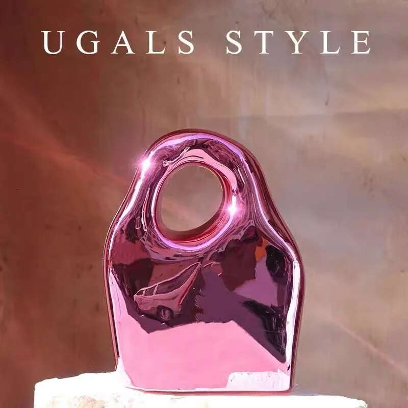 Fashion Irregular Shiny Acrylic Women Handbag Gradient Evening Wedding Party Clutch Purse Shoulder Casual Bag