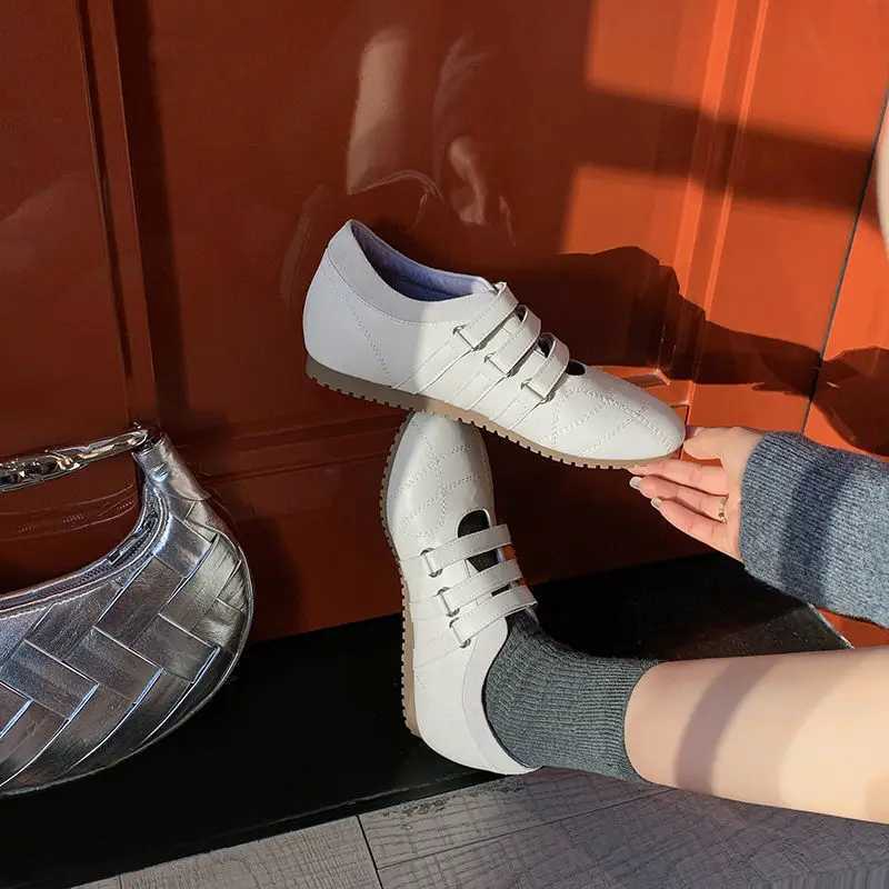 Arden Furtado Spring Sier sheepskin adds internal casual gym shoes round laces shoelaces flat German Army trainer aircraft large size Y250318