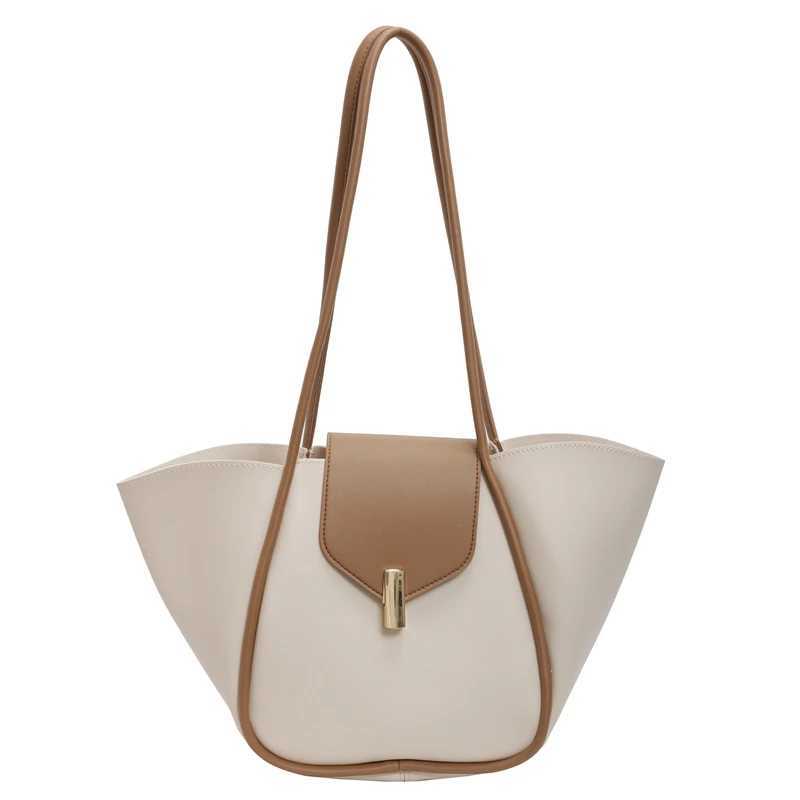 Wen Fashion Shoder Bag PU Leather Simple Tote Handbag Adjustable Strap Work Handheld Bag Daily Bag for Fem Z250318