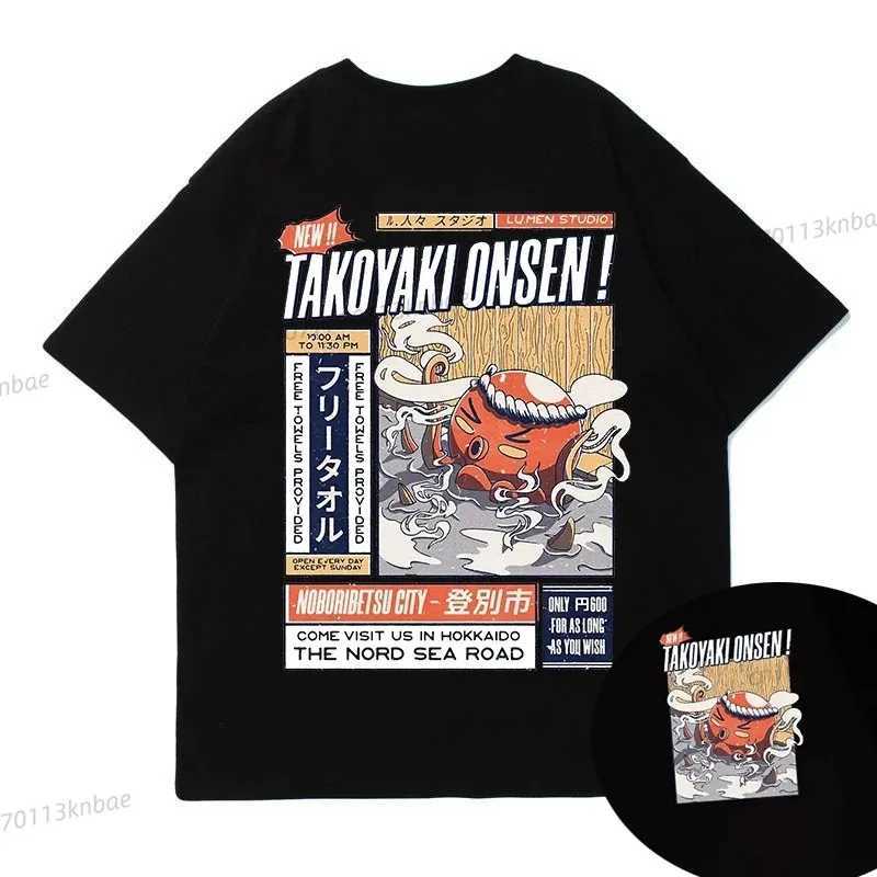 Retro Japanese kanji cartoon fun graphic T-shirt Kawaii clothing street clothing oversized khaki top 2024 summer large Harajuku topXJ250318