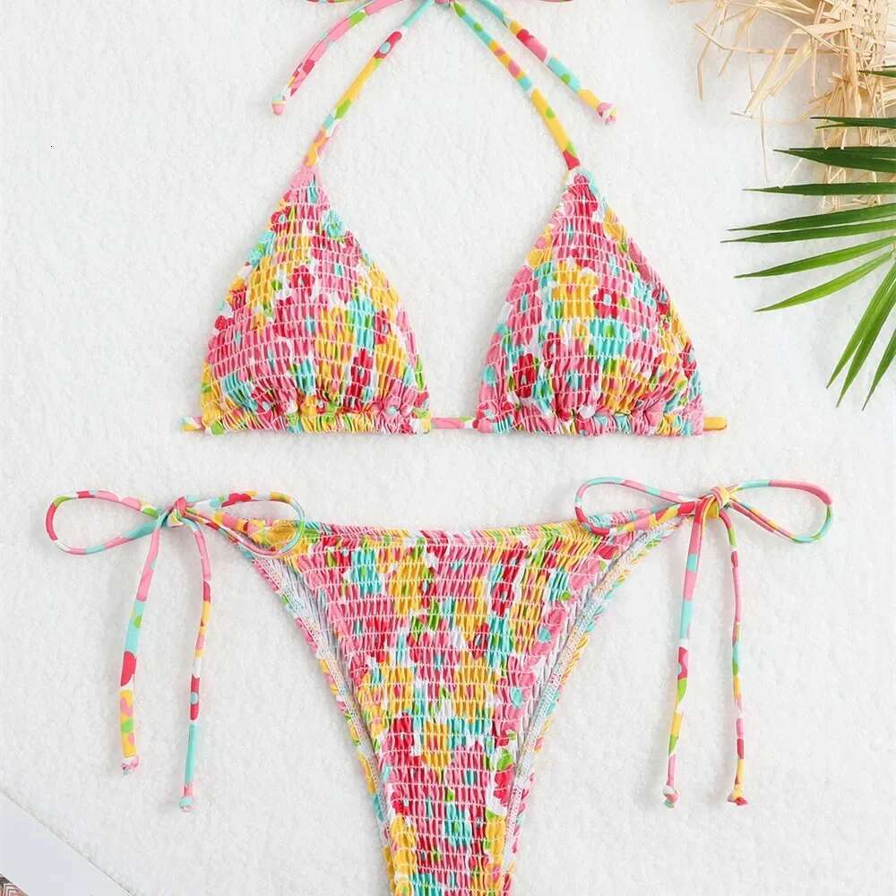 Source New Factory Triangle Bag Swimwear For Women In Stock Sexy Three Dots Strap Bikini Cross Border Suit