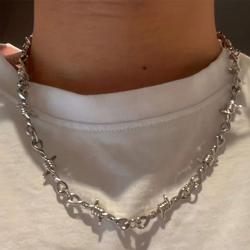 Instagram Trend Brand Thorn Thorn Necklace Unisex Cool Hip Hop Gothic Punk Choker Accessories