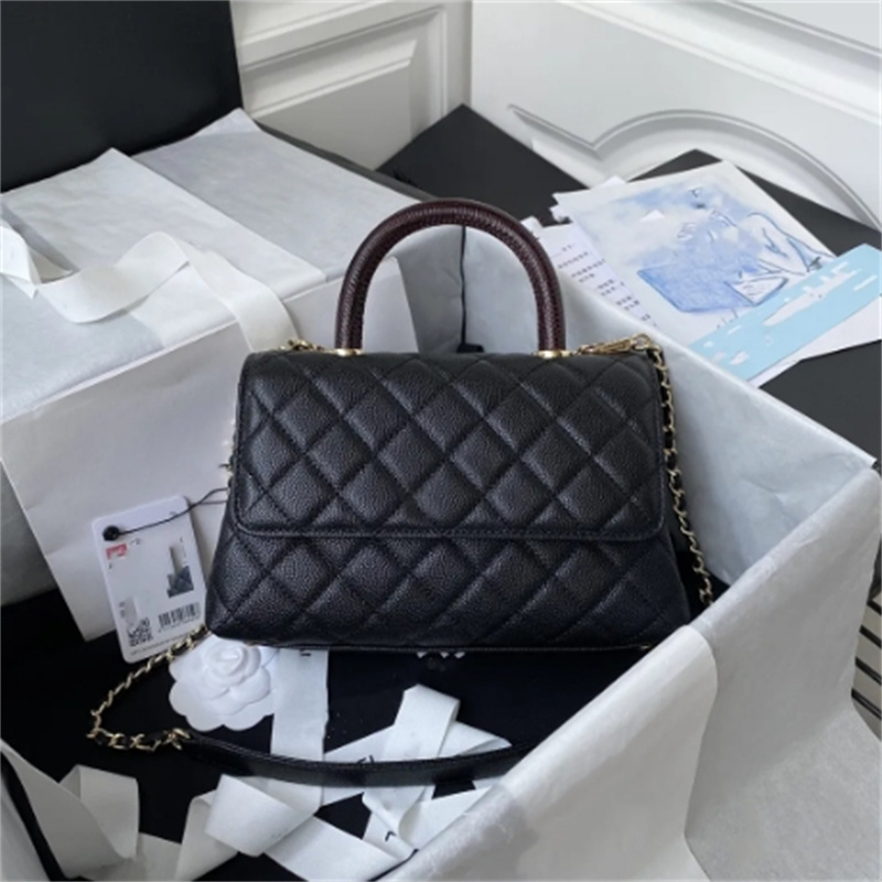bag designer bag Top Quality Jumbo Double Flap Bag Luxury Designer19CM 23CM Real Leather Caviar Lambskin Classic All Black Purse Quilted Handbag Shoulde
