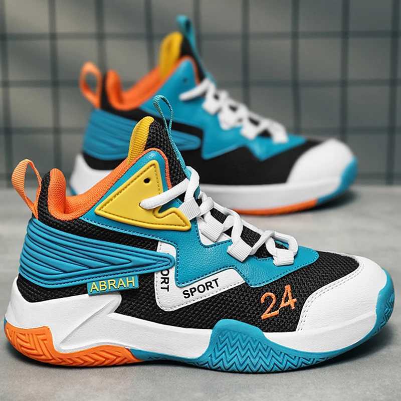 Childrens basketball shoes high-quality and fashionable mid top sports shoes popular lace outdoor running shoesXJ250318
