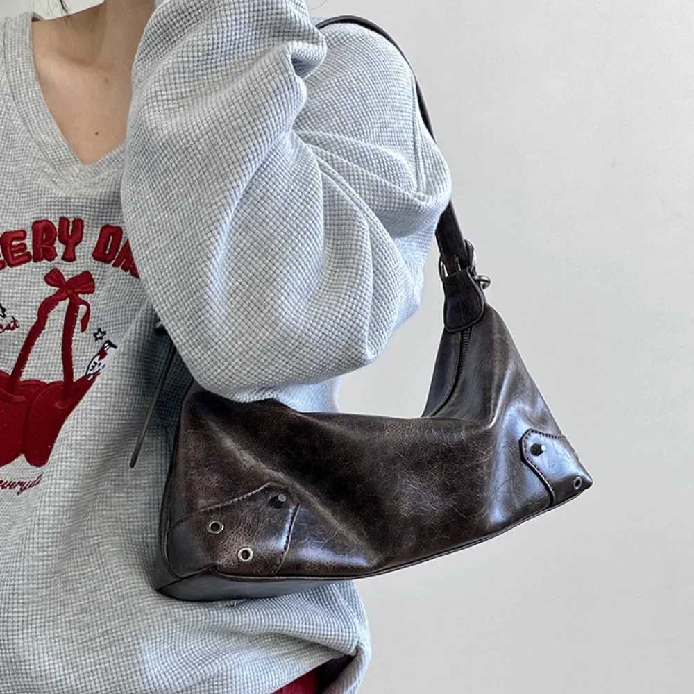 Pu leather Wen underwear bag cool Y2k girl retro small shoe bag simple Fem cross body bag handbag wallet Y250318