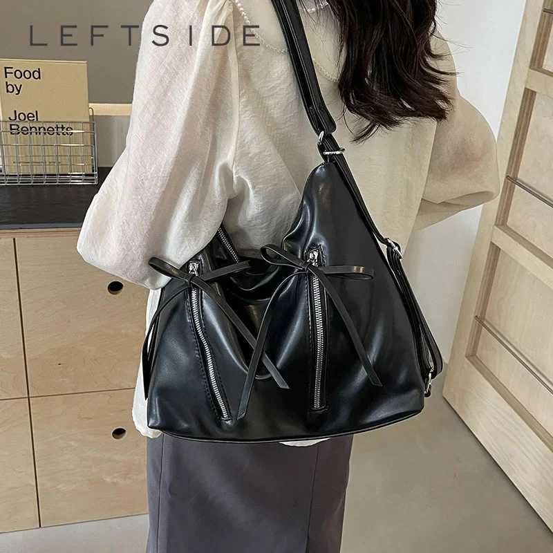 Sier Small Bow Pu Leather Shoder Bags for Wen 2024 Summer Trend Designer Fi Handbags and Purses Trend Crossbody Bag Y250318