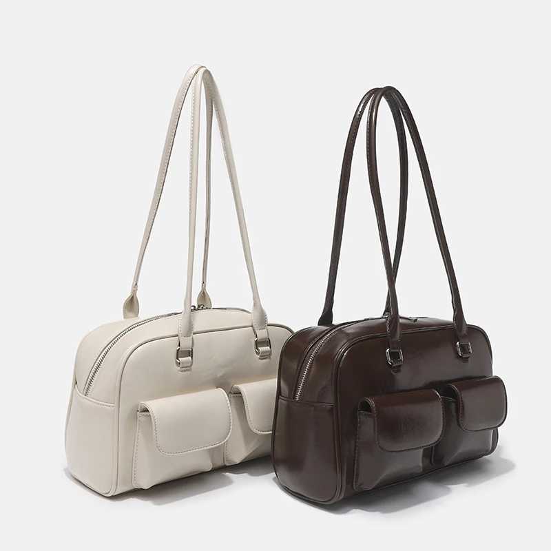 Korean Internet celebrity single hand bag standing bowling bag Bost handbag casual handbag Y250318