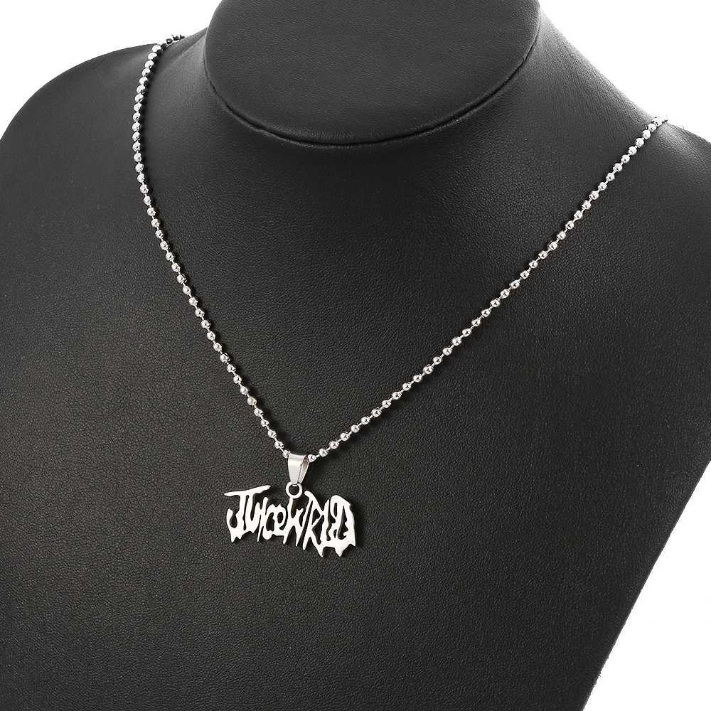JUICE Wrld Pendant Necklace Singer Rapper Letter Name Chain Necklace Fans Memorial Jewelry Gift Woman W250318
