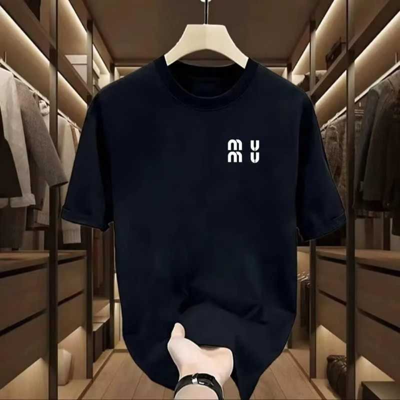Summer Miu style short sleeved T-shirt made of pure cotton for men and women printed with loose letters on the chest explosive new fashion brandT25031