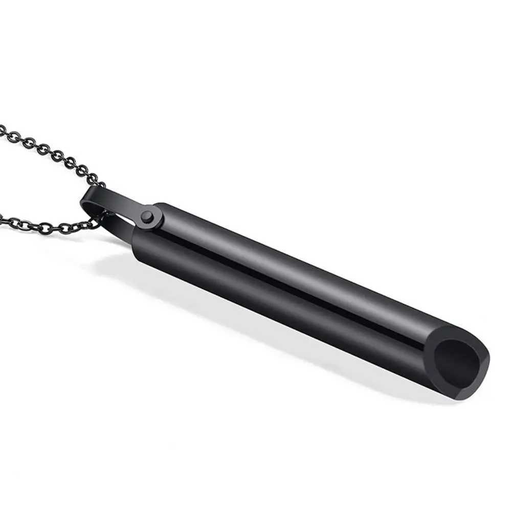 Stainless steel breathable necklace for smoking cessation anxiety relief anti vaping necklace breathing necklace W250318