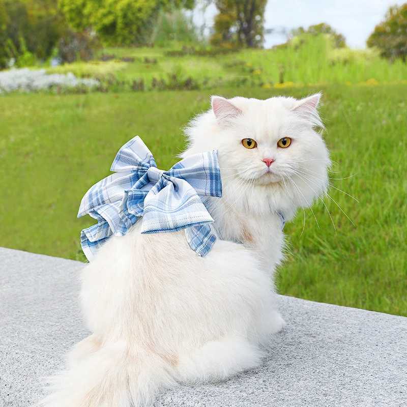 Cat Harness with Leash Set Adjustable Cute Pet Harness For Cats Dogs Polyester Outdoor Walking Cat Lead Leash Pet SuppliesT250318