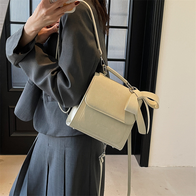 Advanced Women S New Fashionable Solid Color Texture Casual Hand Held Backpack Small Shoulder Bags