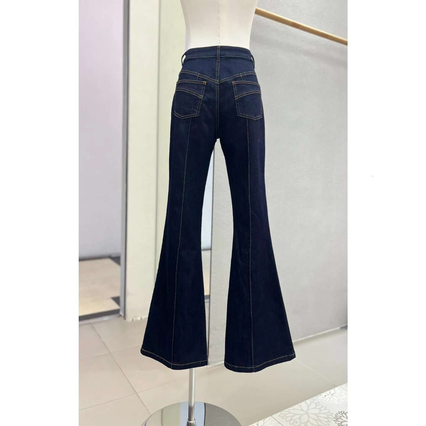 Women Jeans Australian Designer Resort Wear Vintage High Waist Flare-Leg Spandex Cotton Pants Trendy Summer Outfit