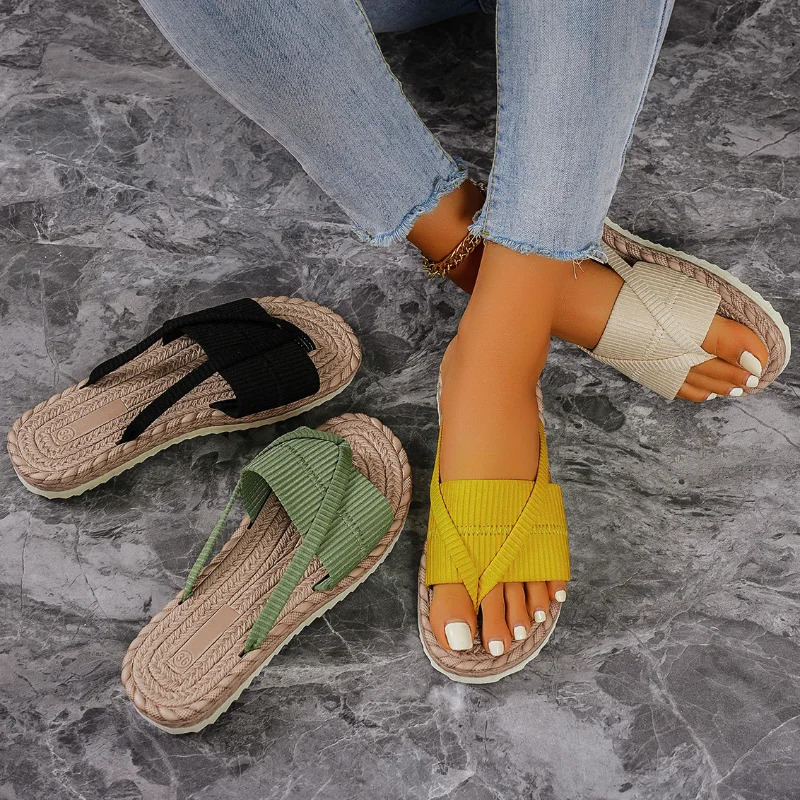 Women Flat Slippers Summer Lightweight Casual Sandals Comfortable Outdoor Beach Slippers er Shallow Slides Women 250318