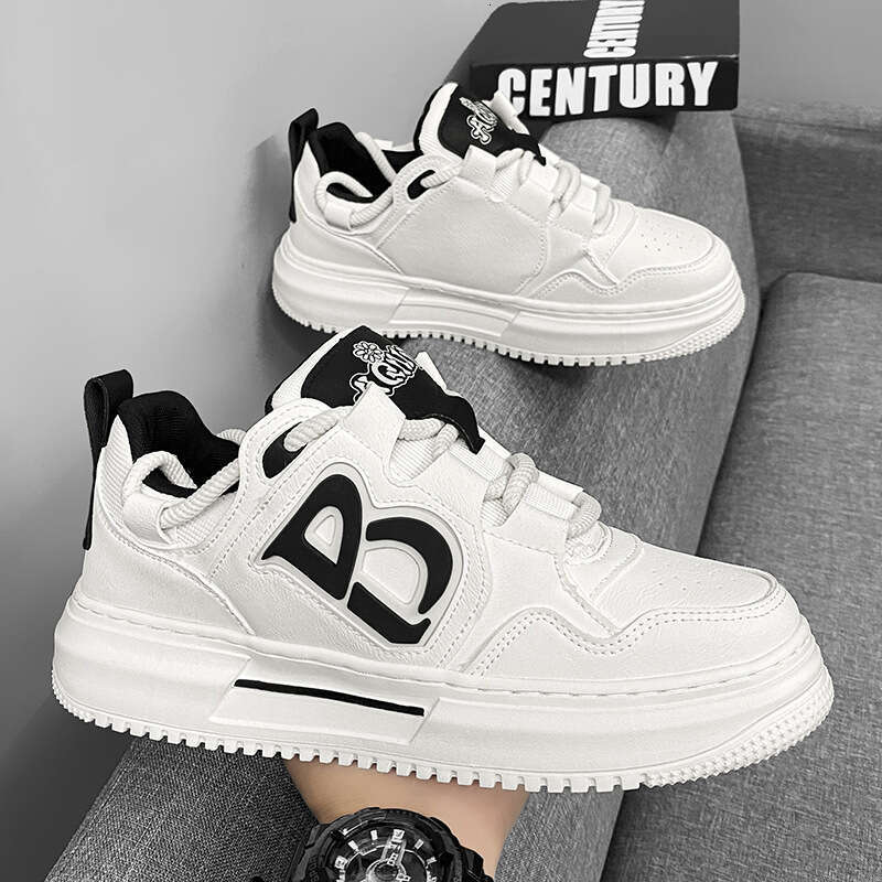 Spring men's new breathable small white for male students Korean version trend versatile thick soled sports casual board shoes