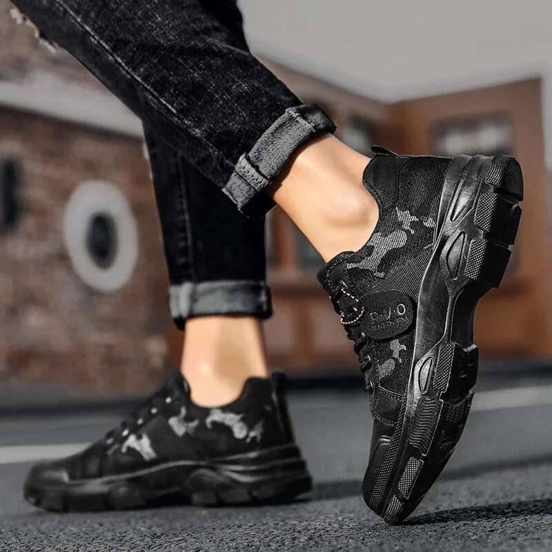 Camouflage Sports Canvas Casual Denim Shoes High-quality Men Outdoor Platform Desert Ankle Bota Mascua