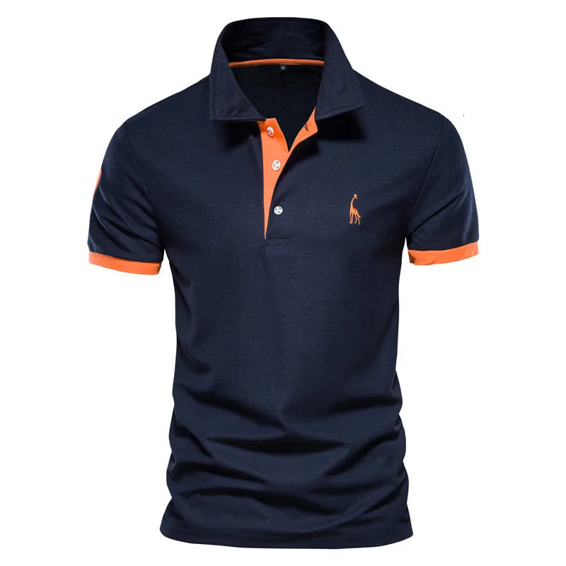 Summer Casual Sportswear Elastic Cotton Embroidered Short Sleeve Polo Shirt XS-5XL Large Size Business Social Quality Mens Top 250318