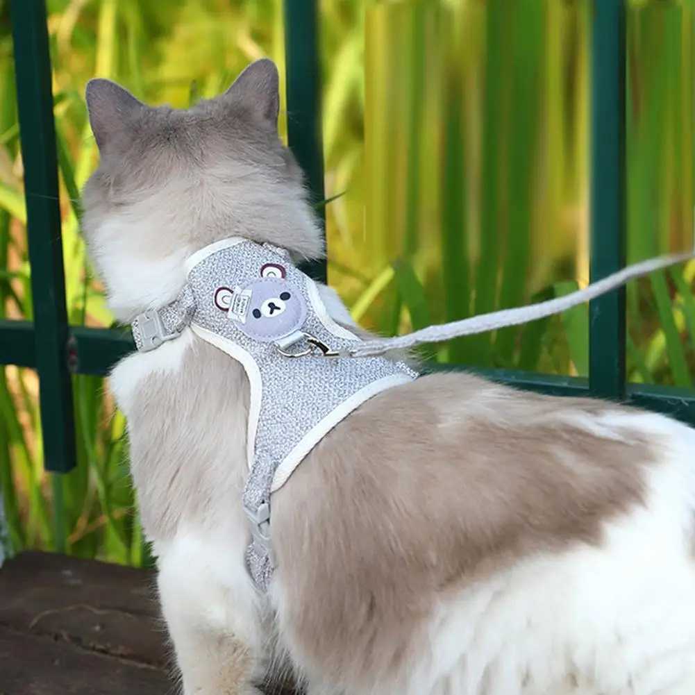 Undershirt Style Pet Leash Adjustable Cat Dog Harness Breathable Leash Convenient Pet Vest For Small Dog Cat SuppliesT250318