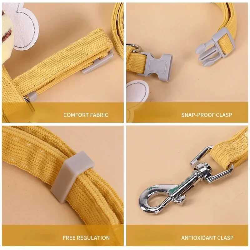 Cat Strap Cute Bee Style Pet Strap and Belt Set Adjustable Strap Suitable for Cats Puppies Cat Accessories Outdoor WalkingT250318