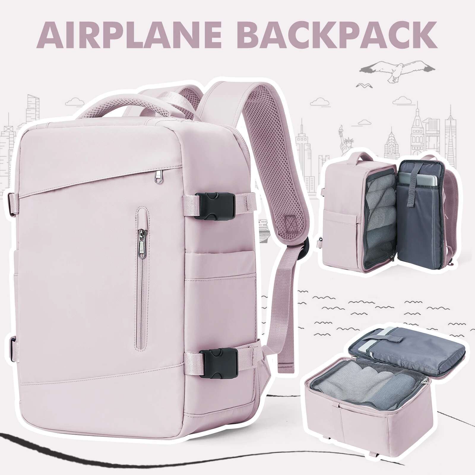 Women's Suitcase Cabin Aircraft Ryanair 40X20x25 Airplane Travel Bag Men Laotop Backpack Wizzair Carry On
