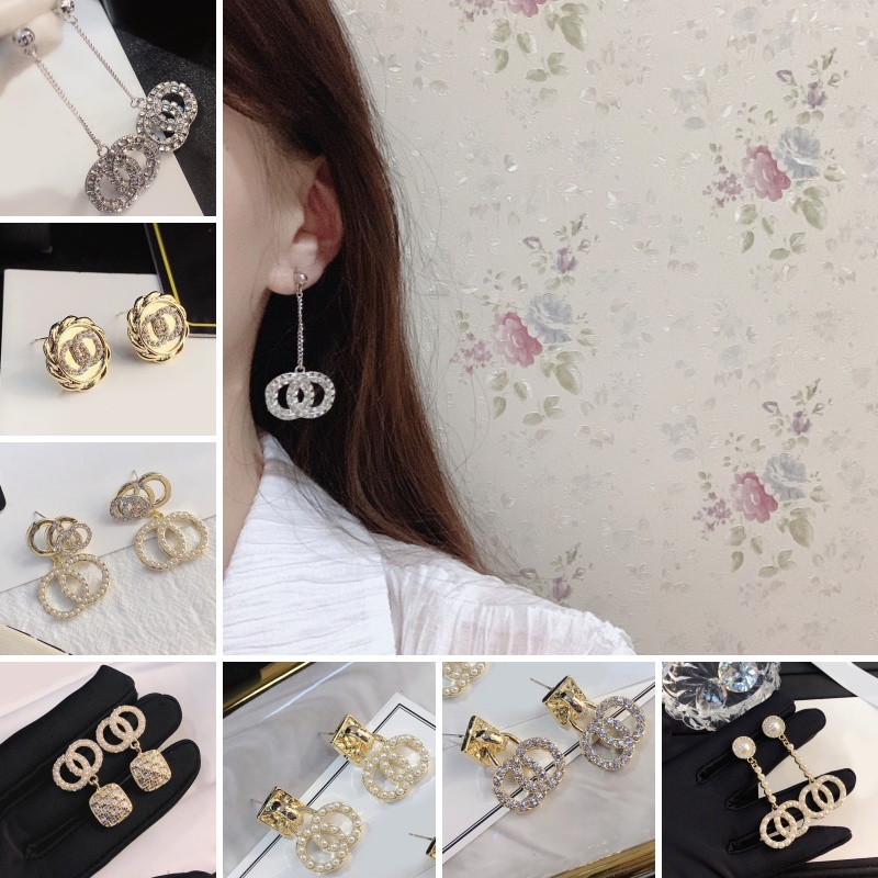 Classic Stud Earrings Design Earring Loop Drop Luxury Letter 18K Gold Plated High Quality Stainless Steel Wedding Festivals Jewelry Gifts
