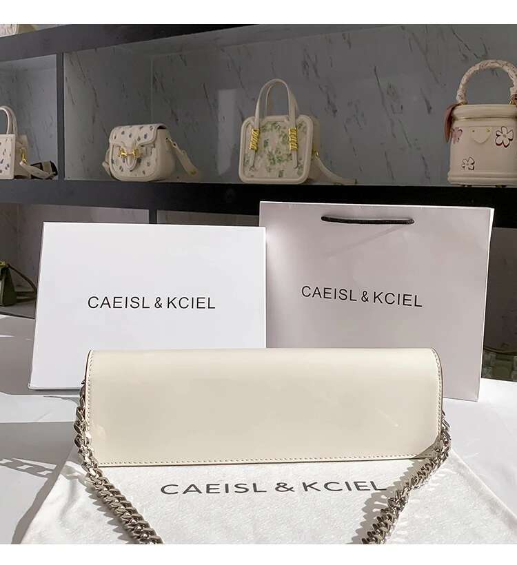 High Quality Textured Leather Square Fashion Chain Women's Handbag Shoulder Underarm Lady Purse Crossbody Casual Bag
