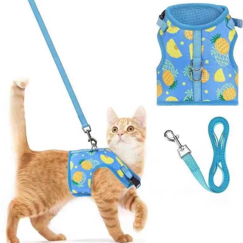Breathable cat harness collar escape pet harness and belt set for cats dogs puppies corsets without ragdollT250318