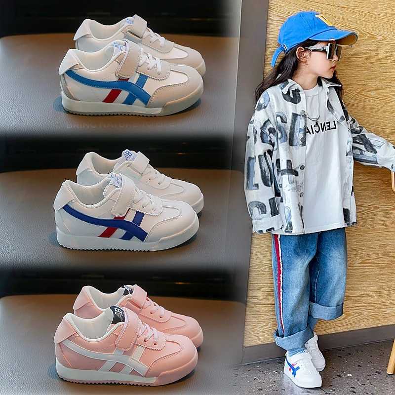 Four Seasons Childrens Sneakers Light Blue Soft Non-slip Boys and Girls Gump Shoes 3-16 Years Old Pink Casual Kids Board ShoesXJ250318